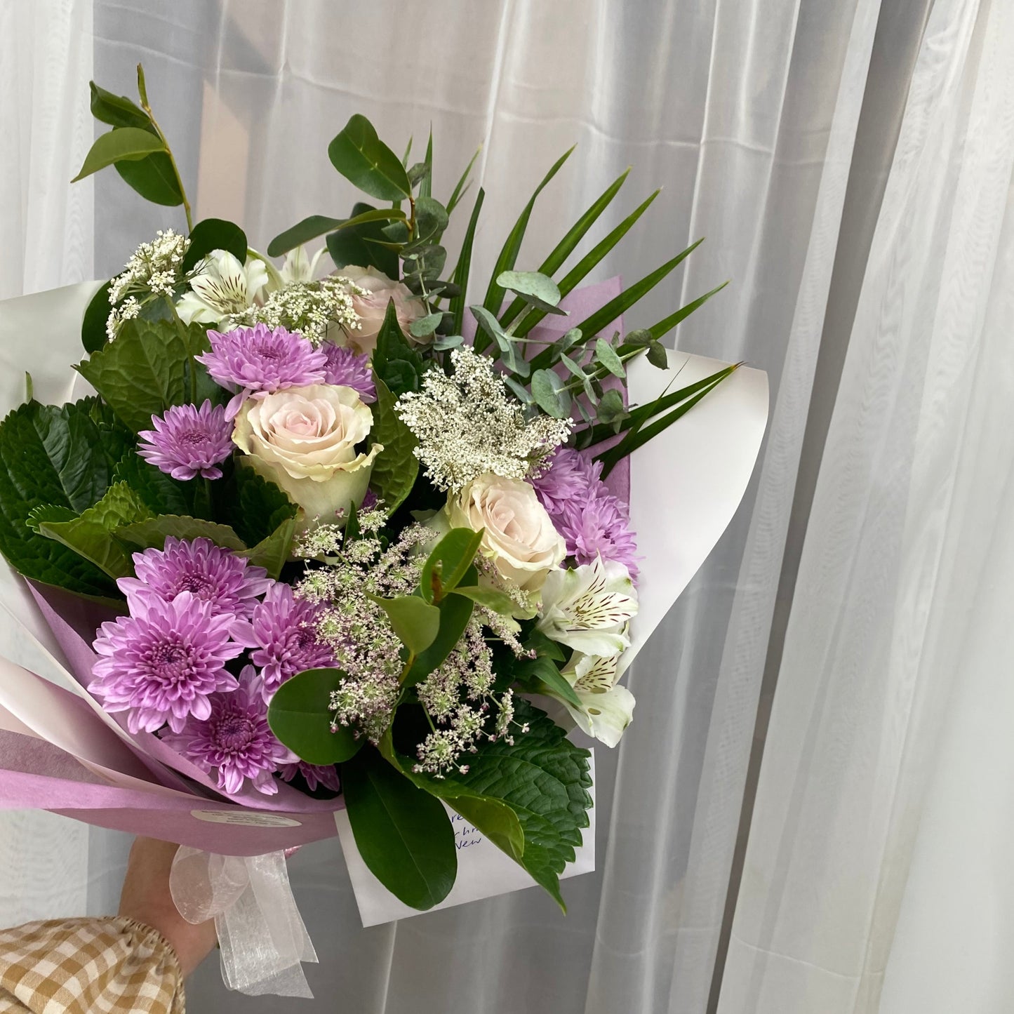 Beautiful fresh flower bouquet made by our designer florist. Same day New Plymouth flower delivery available.