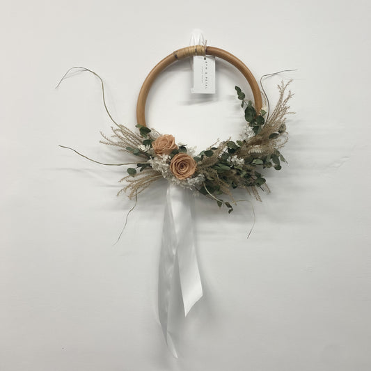 Dried flower wreath, New Plymouth
